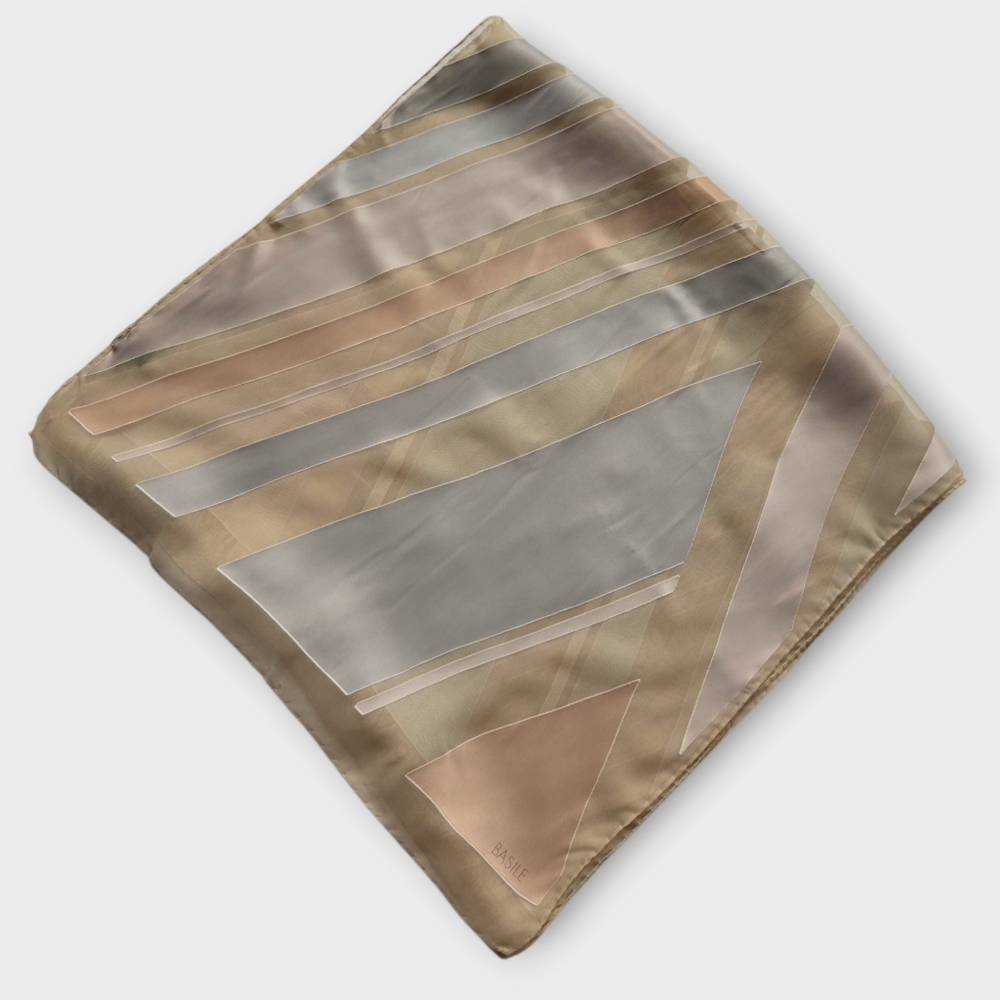 Basile Womens 100% Silk Scarf Rectangle 17 in × 65 in